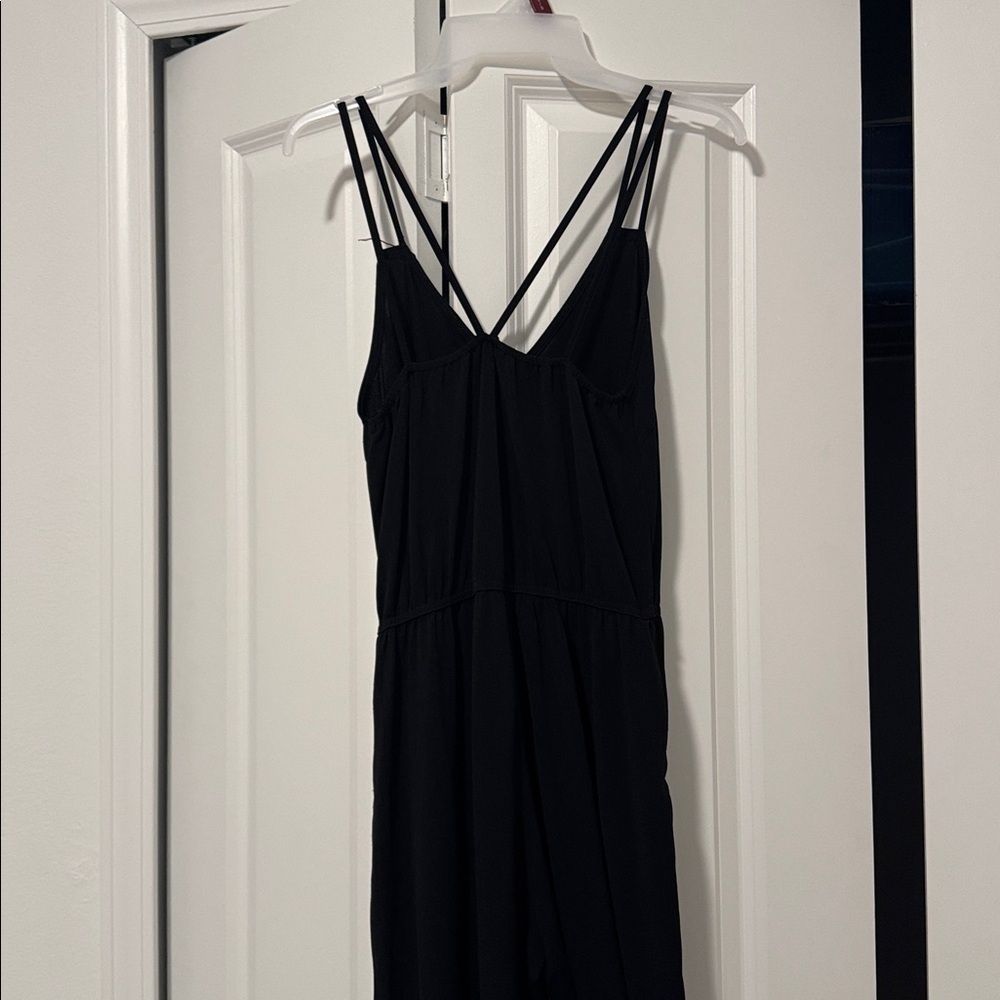 Elegant Black Strappy Jumpsuit - Picture 3 of 5